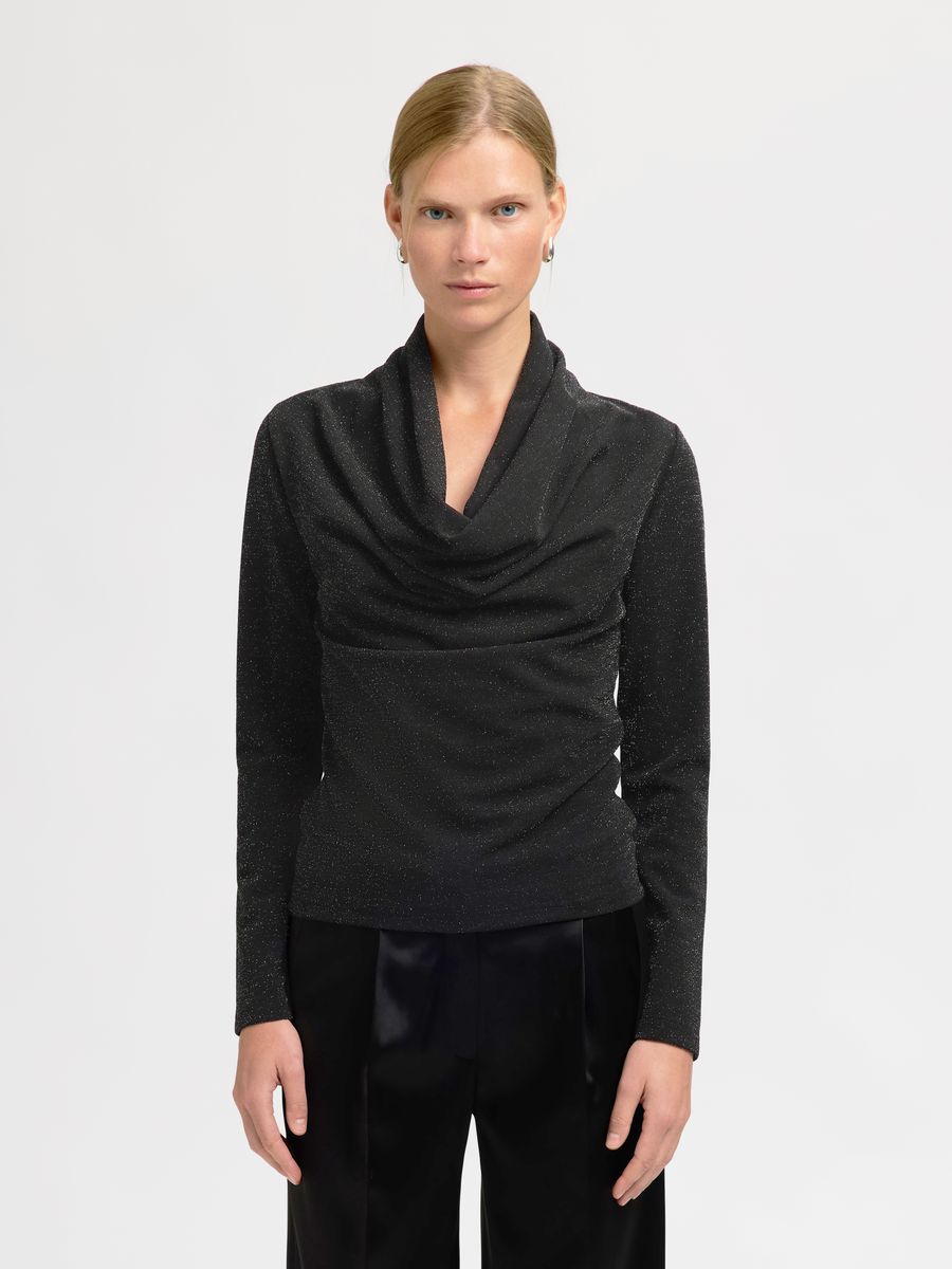 SLFSANDRA LS COWL NECK TOP
