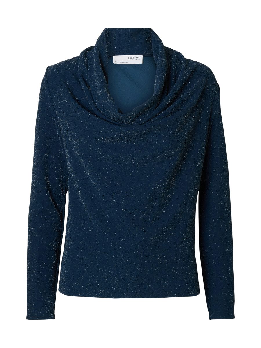 SLFSANDRA LS COWL NECK TOP