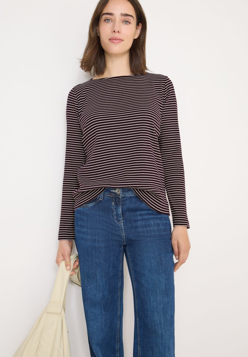 Gestreiftes Langarmshirt