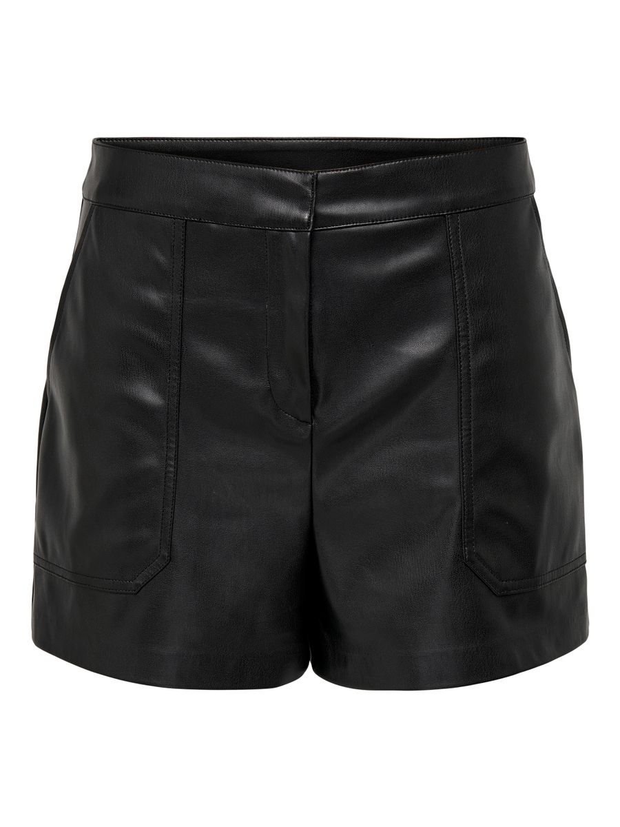ONLTRICIA FAUX LEATHER SHORTS OTW N