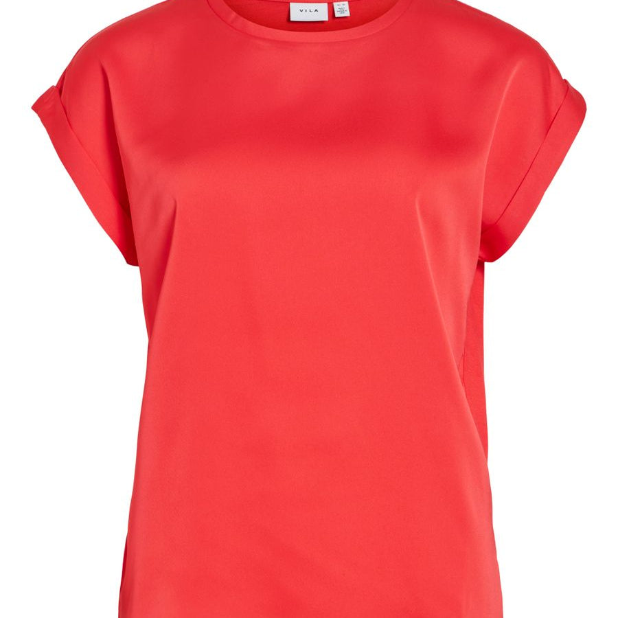 VIELLETTE S/S SATIN TOP - NOOS