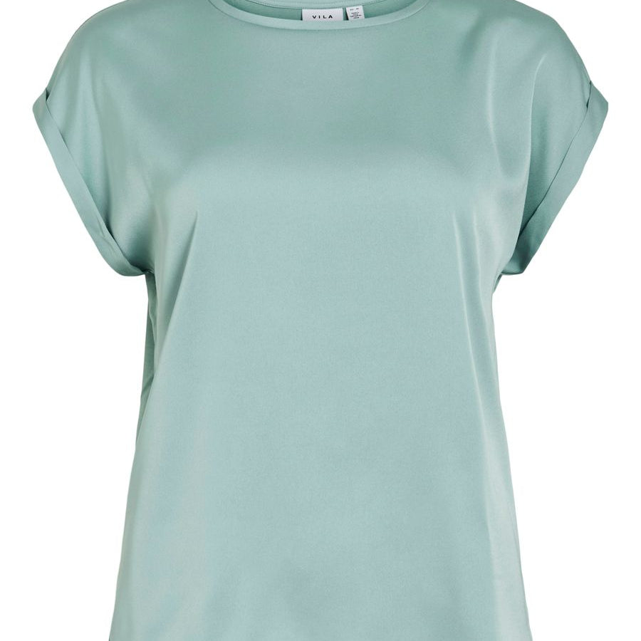 VIELLETTE S/S SATIN TOP - NOOS