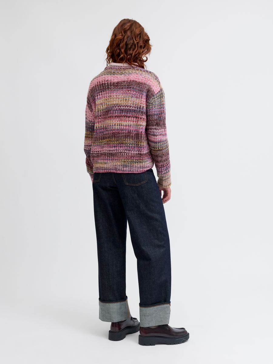 JXSIMONE SPACE DYE CREW NECK KNIT S