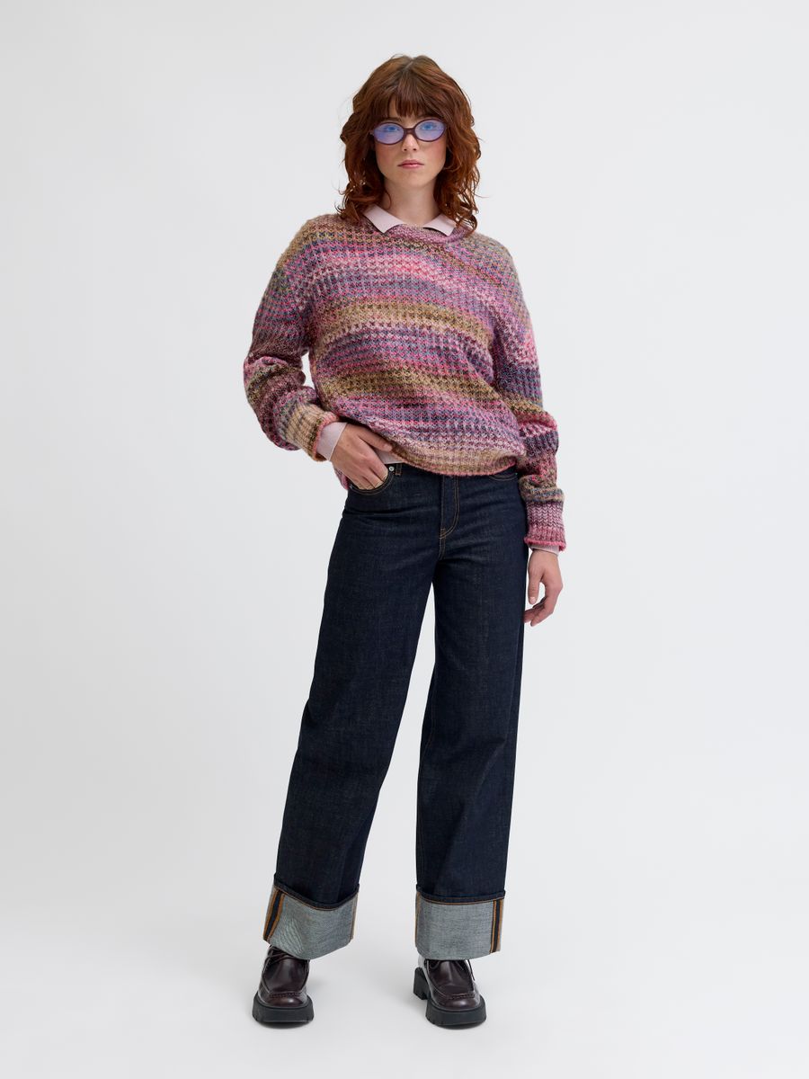 JXSIMONE SPACE DYE CREW NECK KNIT S