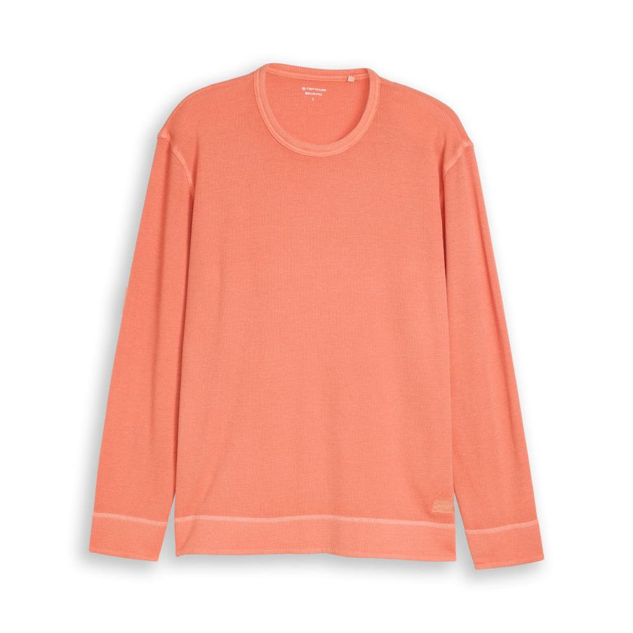 Langarmshirt mit Waffelstruktur