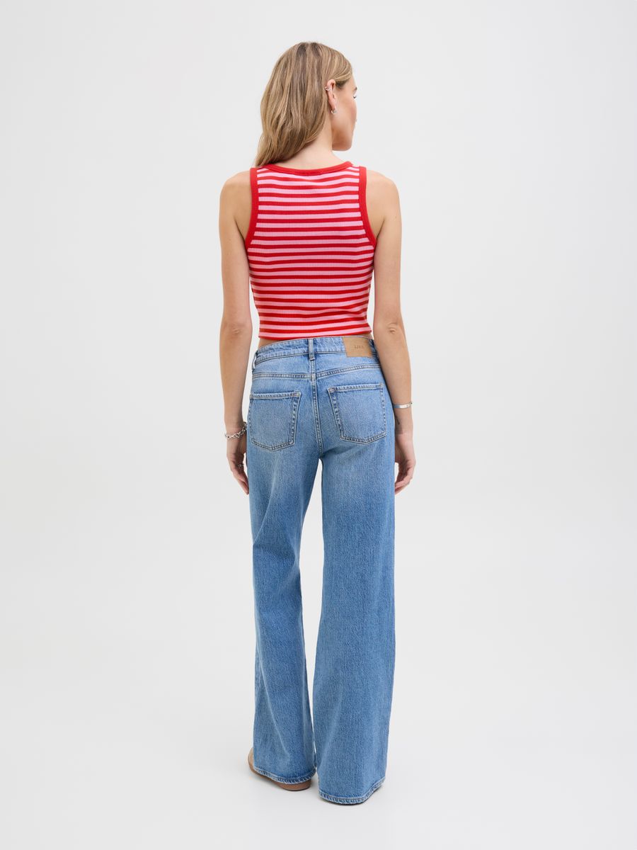 JXFALLON STR SL STRIPE RIB TOP JRS