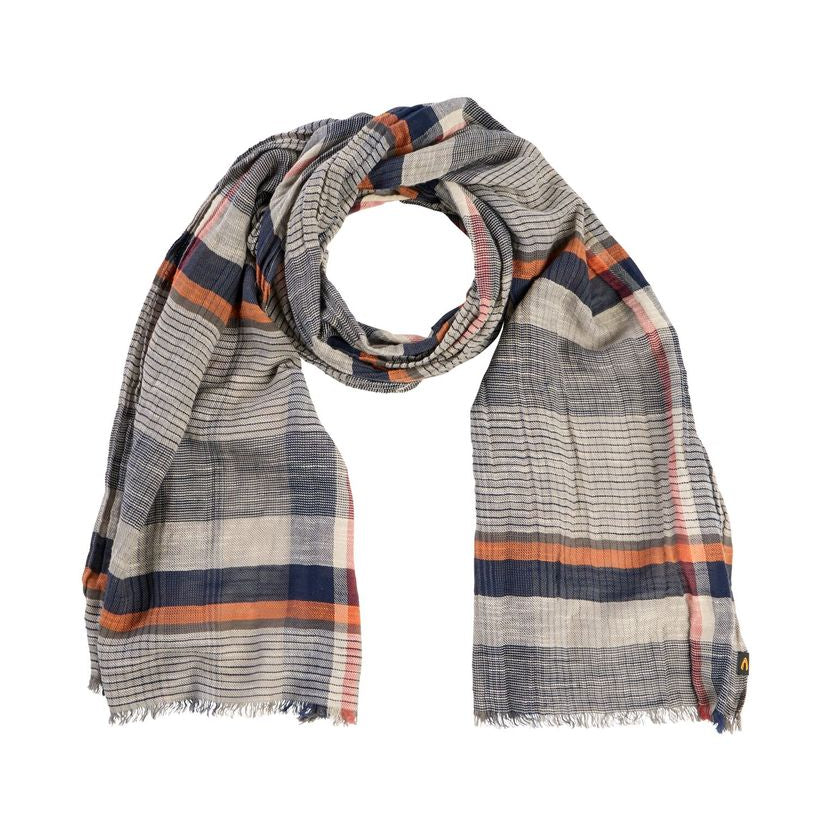 Multicolour Webschal aus Baumwoll-Twill