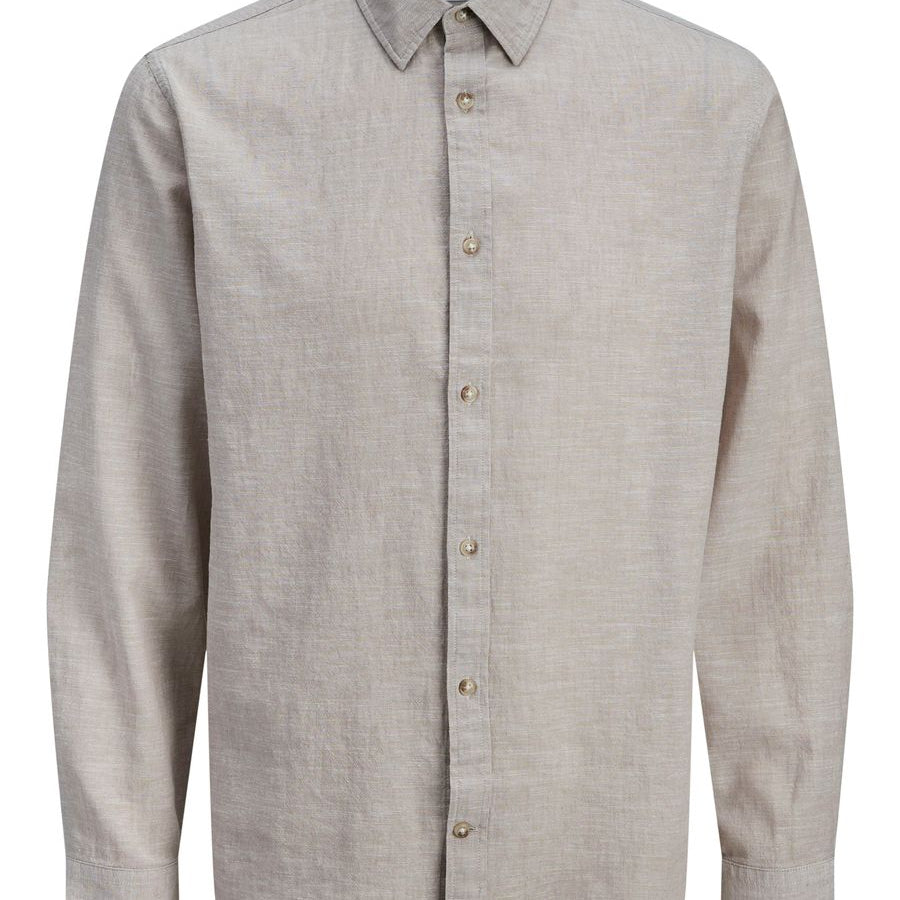 JJESUMMER LINEN BLEND SHIRT L/S SN
