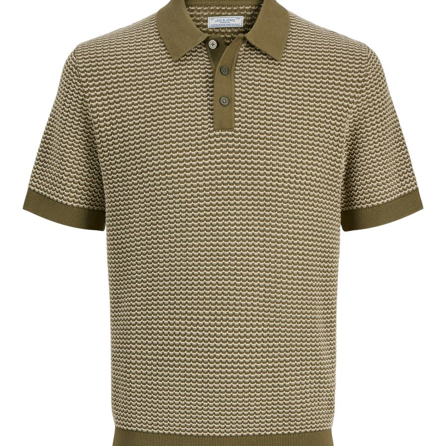 JPRBLUKINGSLEY KNIT POLO SS LN