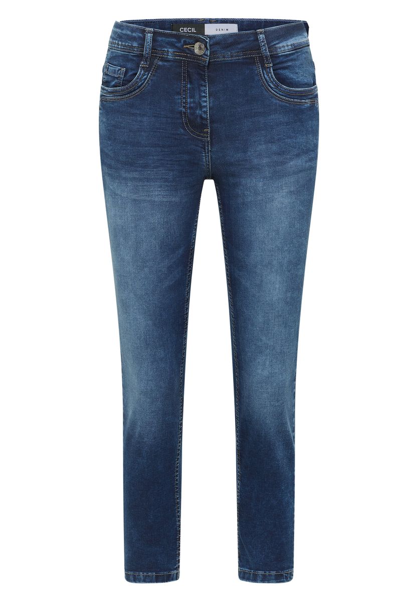 Mid Waist Slim Leg Jeans im Casual Fit