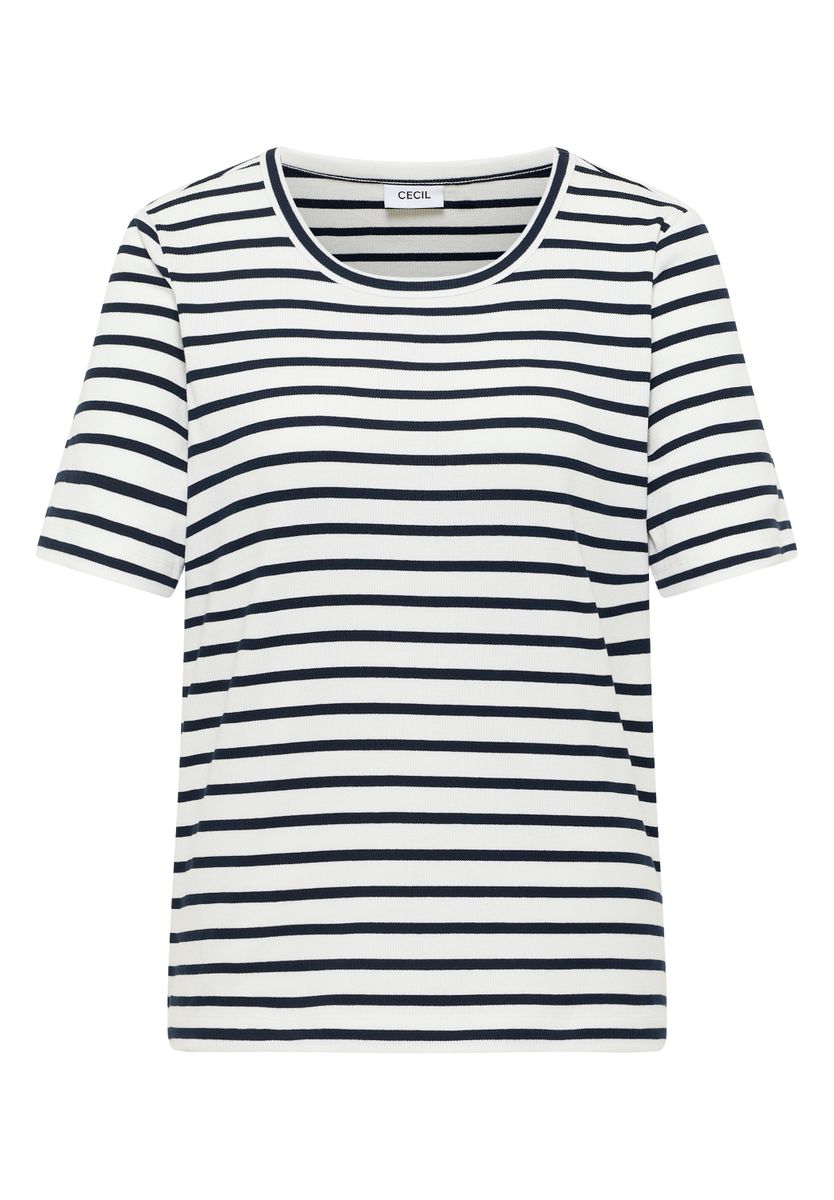 T-Shirt mit Rundhals und Streifen