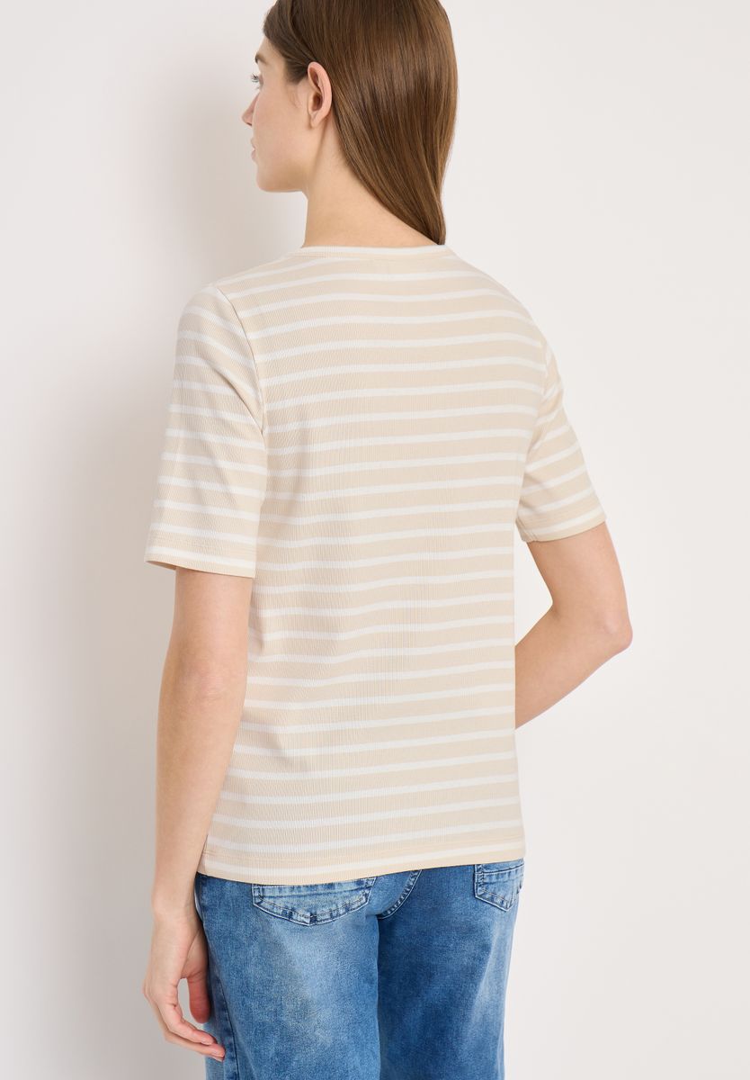 T-Shirt mit Rundhals und Streifen