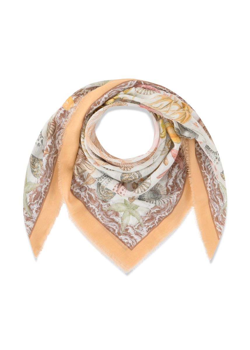 PRINTED SQUARE COTTON OCEAN PATTER