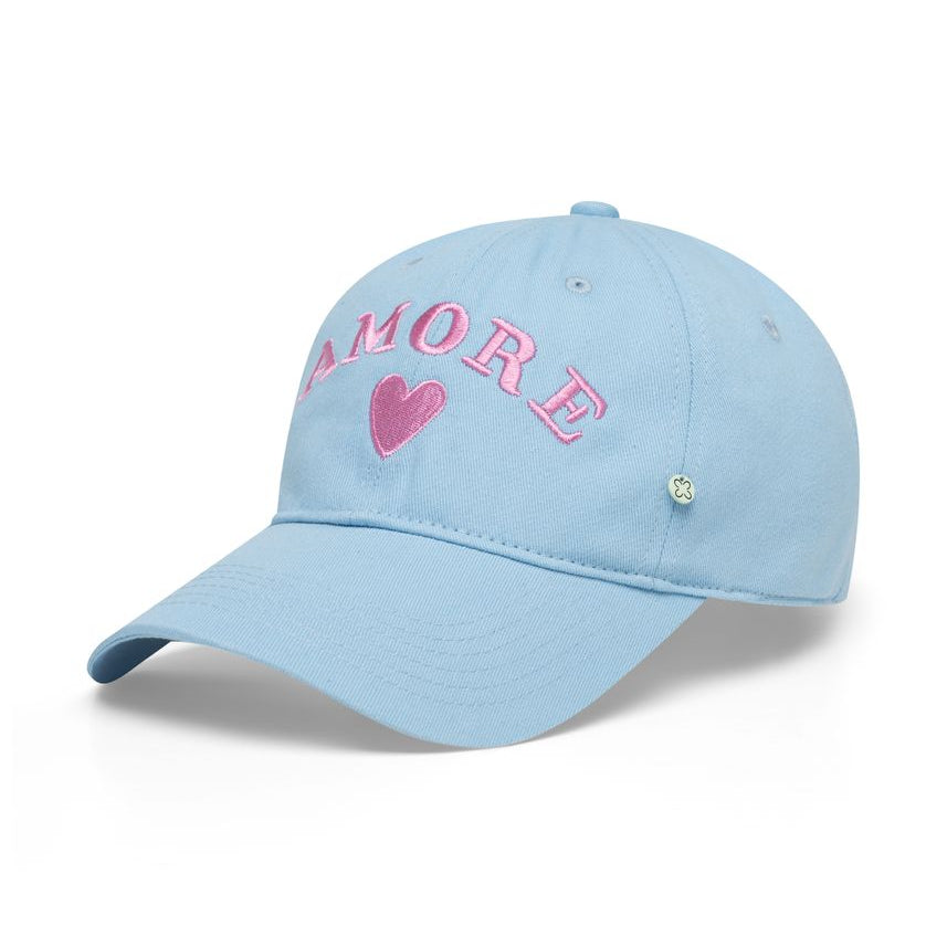 Baumwoll-Cap mit AMORE-Stickerei