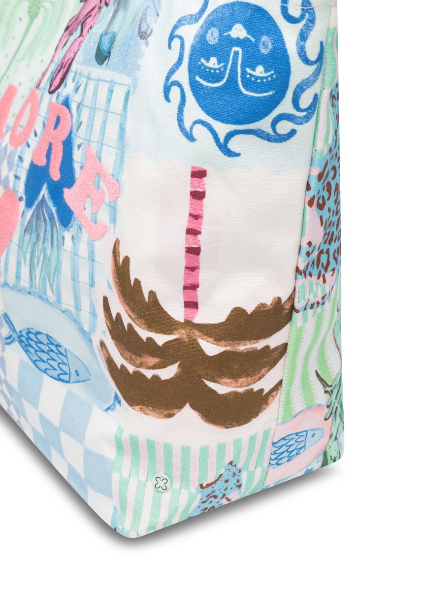 SHOPPER COTTON AMORE blau-52X39X20C