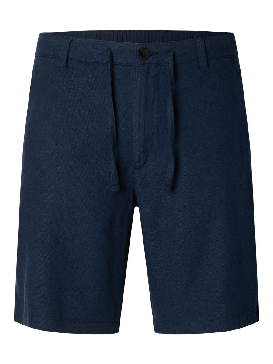 SLHREGULAR-BRODY LINEN BLD SHORTS N