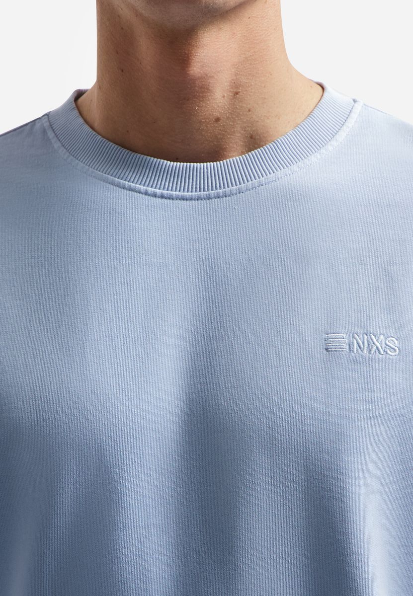 Sweater Crewneck French Terry Garment Dyed