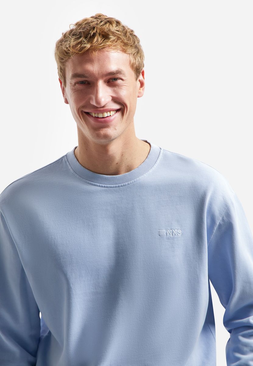 Sweater Crewneck French Terry Garment Dyed