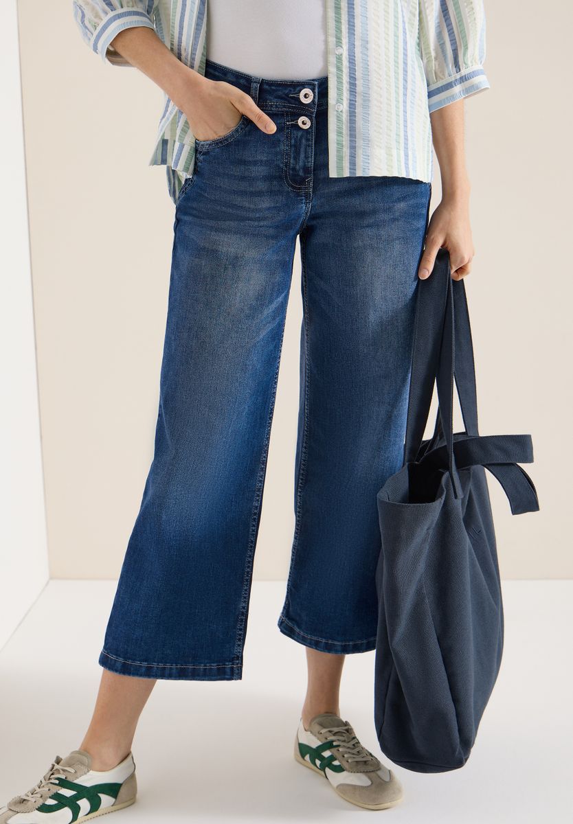 High Waist Wide Leg Jeans im Loose Fit