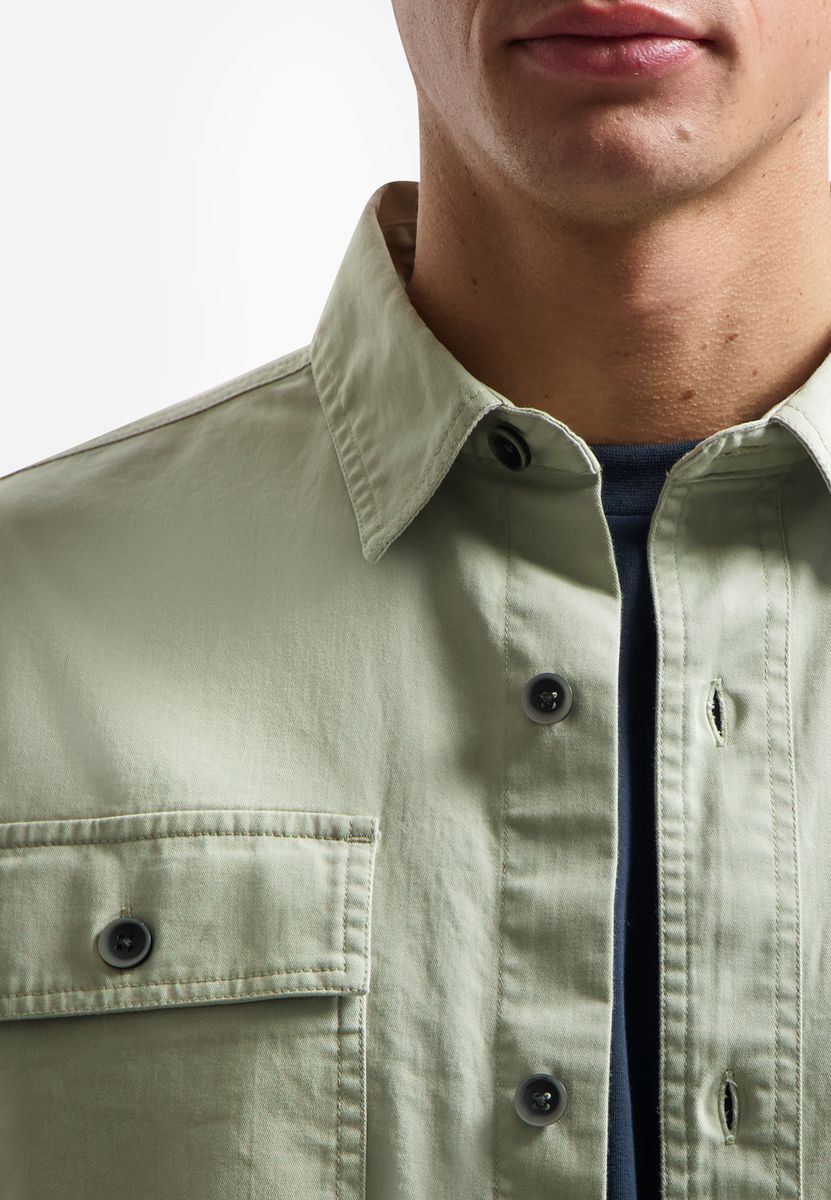 Overshirt Buttons Twill Stretch