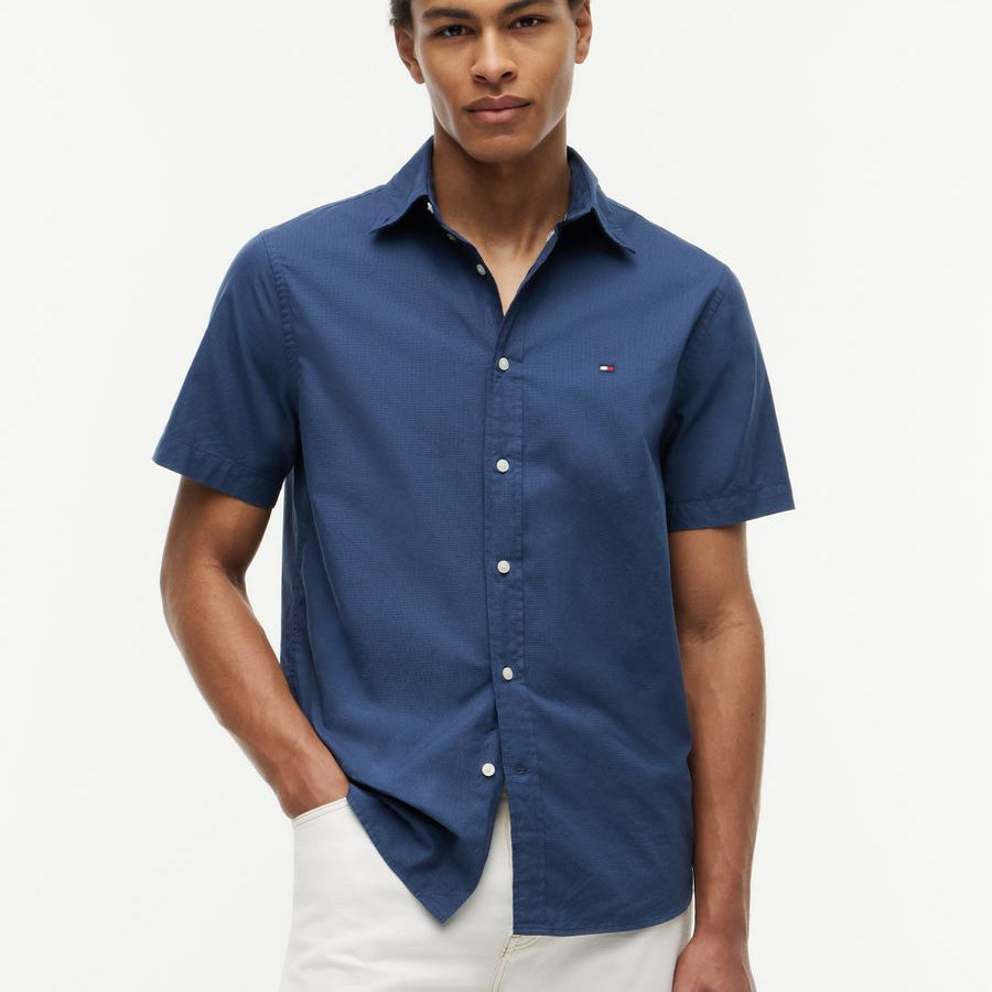 FLEX POPLIN HOUNDSTOOTH SS SHIRT