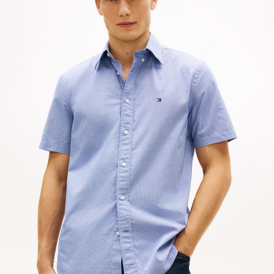 FLEX POPLIN HOUNDSTOOTH SS SHIRT