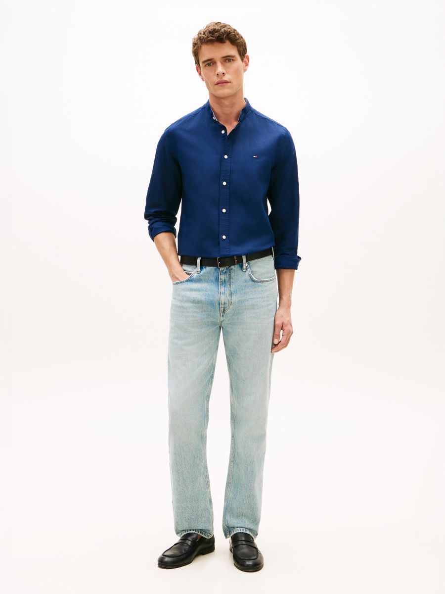 LI BLEND STAND COLLAR SHIRT