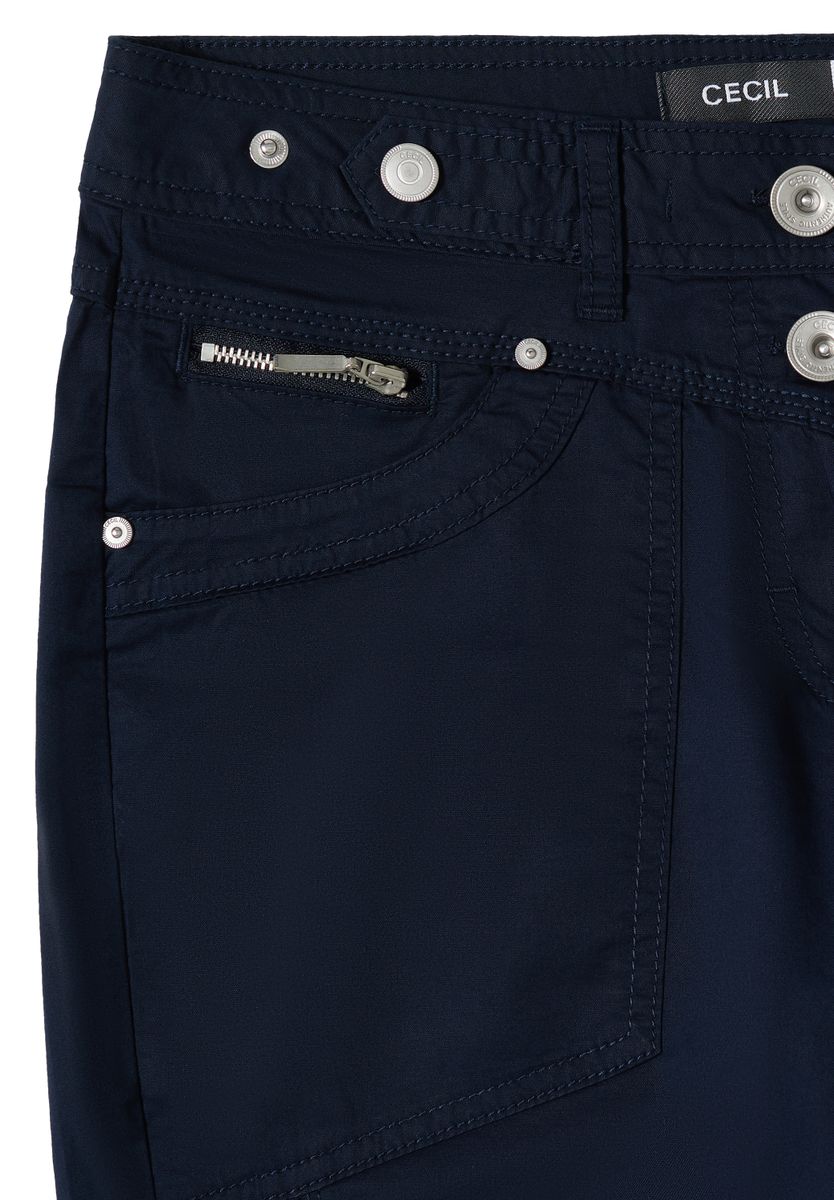 Mid Waist Casual Fit Hose mit Turn Up