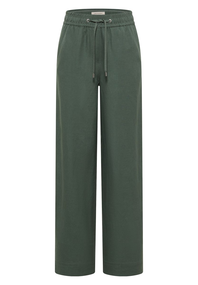 High Waist Wide Leg Hose aus Leinenmix