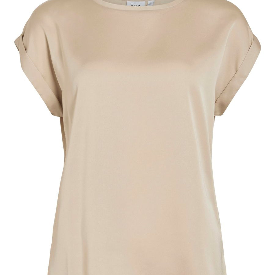 VIELLETTE S/S SATIN TOP - NOOS