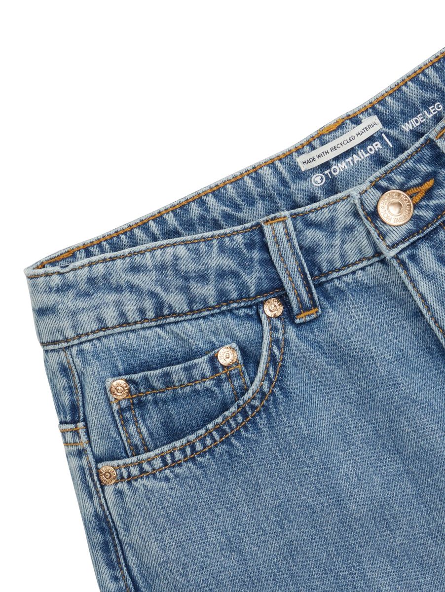 wide leg denim pants