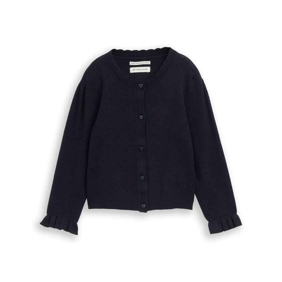 Cardigan mit Lochmuster