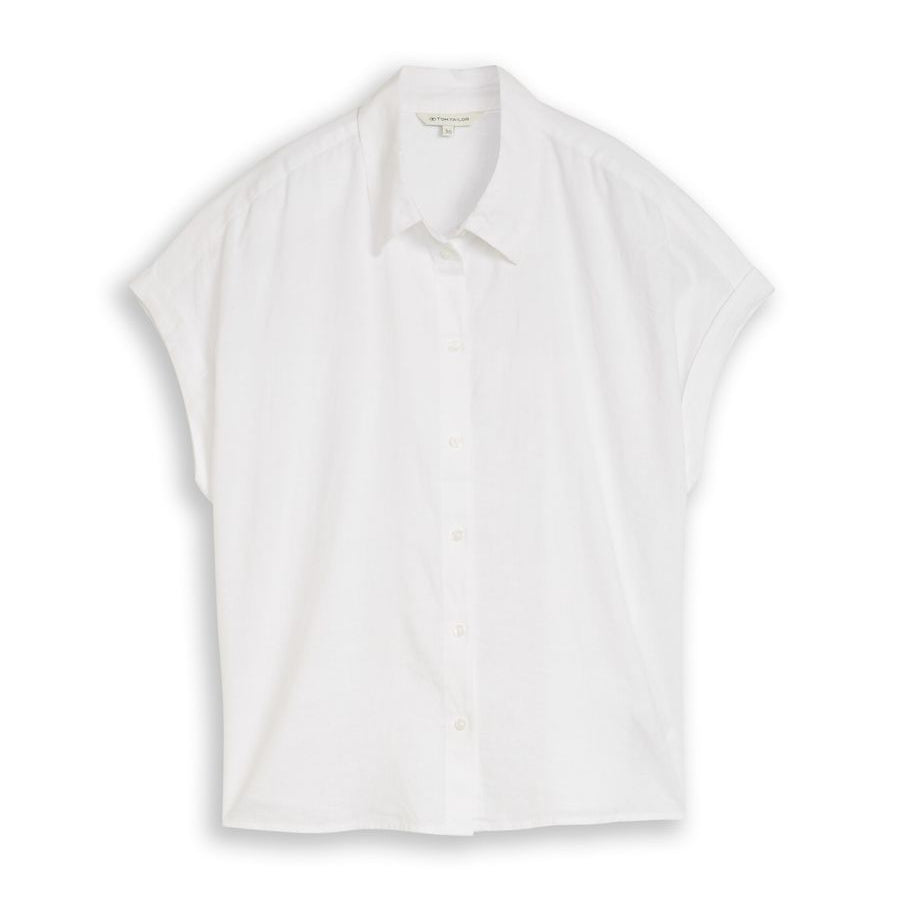 Loose Fit Bluse mit Leinenanteil