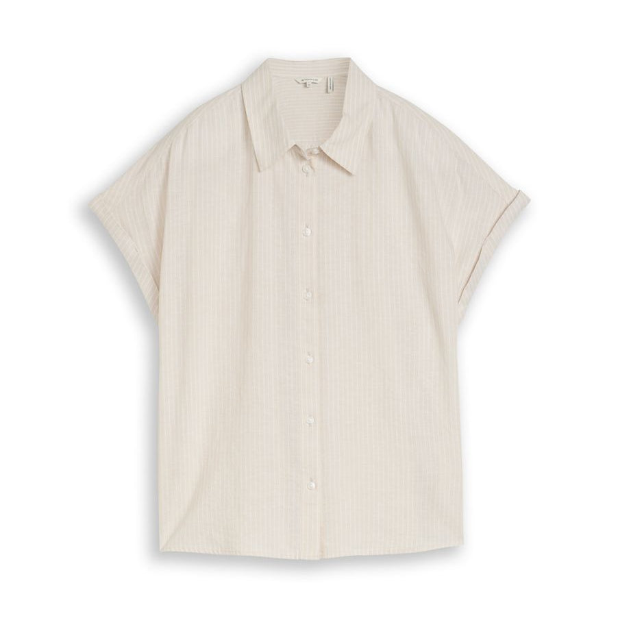 Loose Fit Bluse mit Leinenanteil