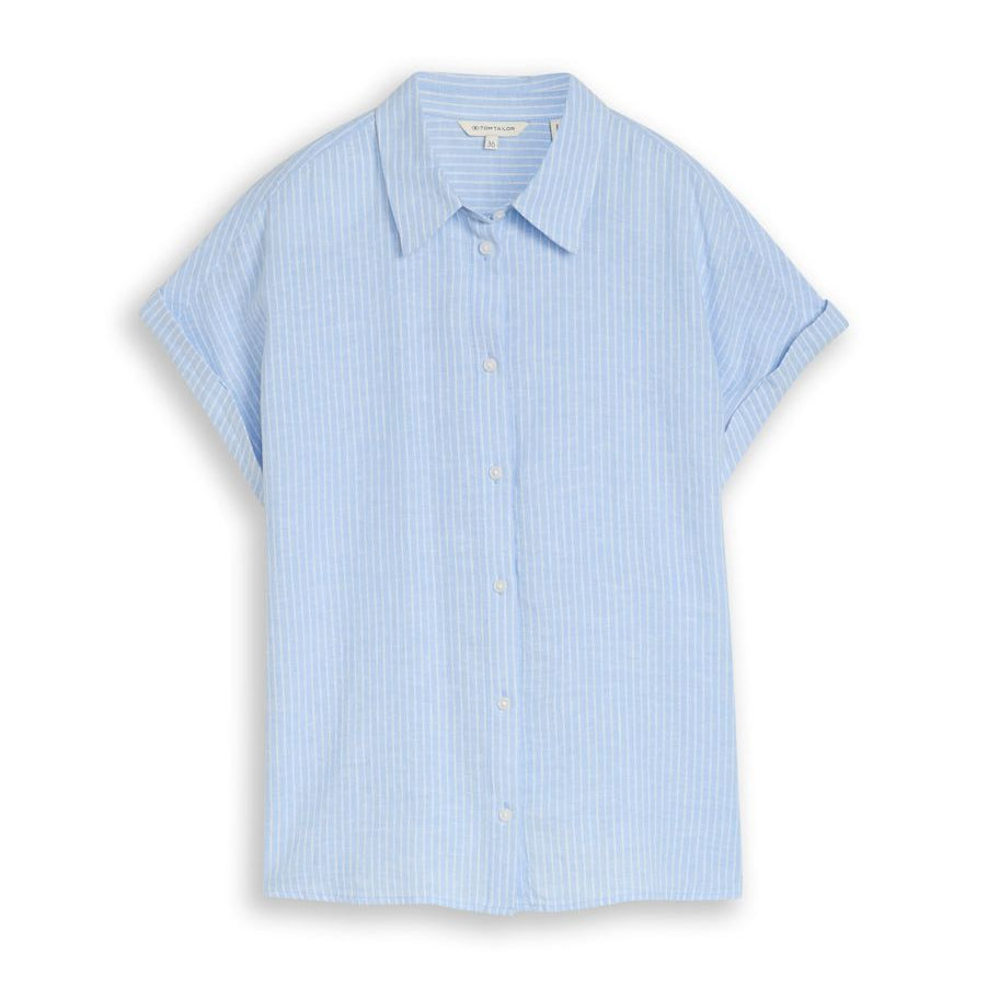 Loose Fit Bluse mit Leinenanteil