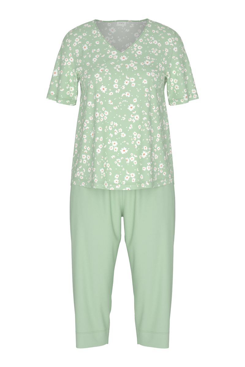 Anzug Caprihose, kurzarm