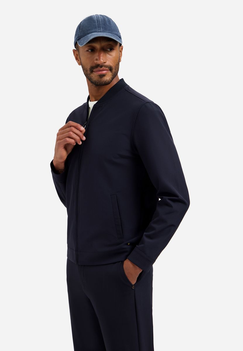 Jacket Shirt College Collar Full Zipper Stretch Sedoc