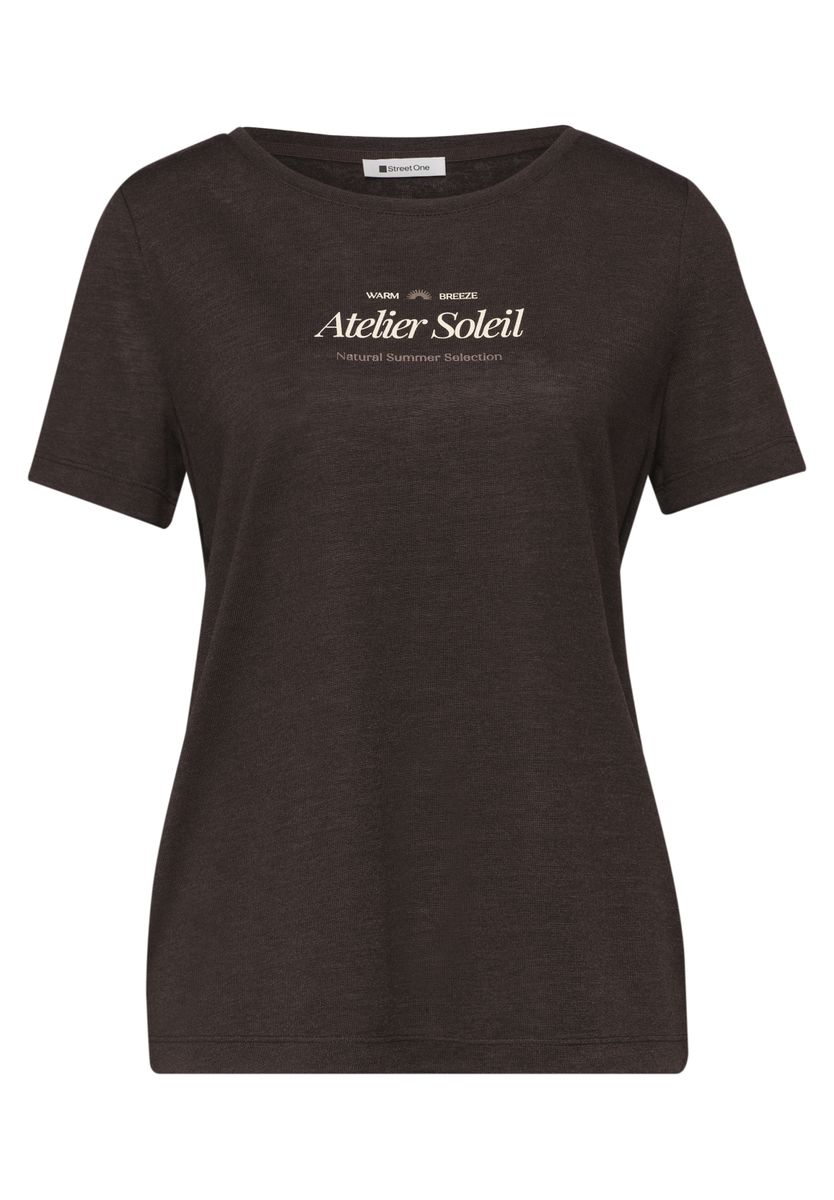 T-Shirt mit Rundhals und Wording