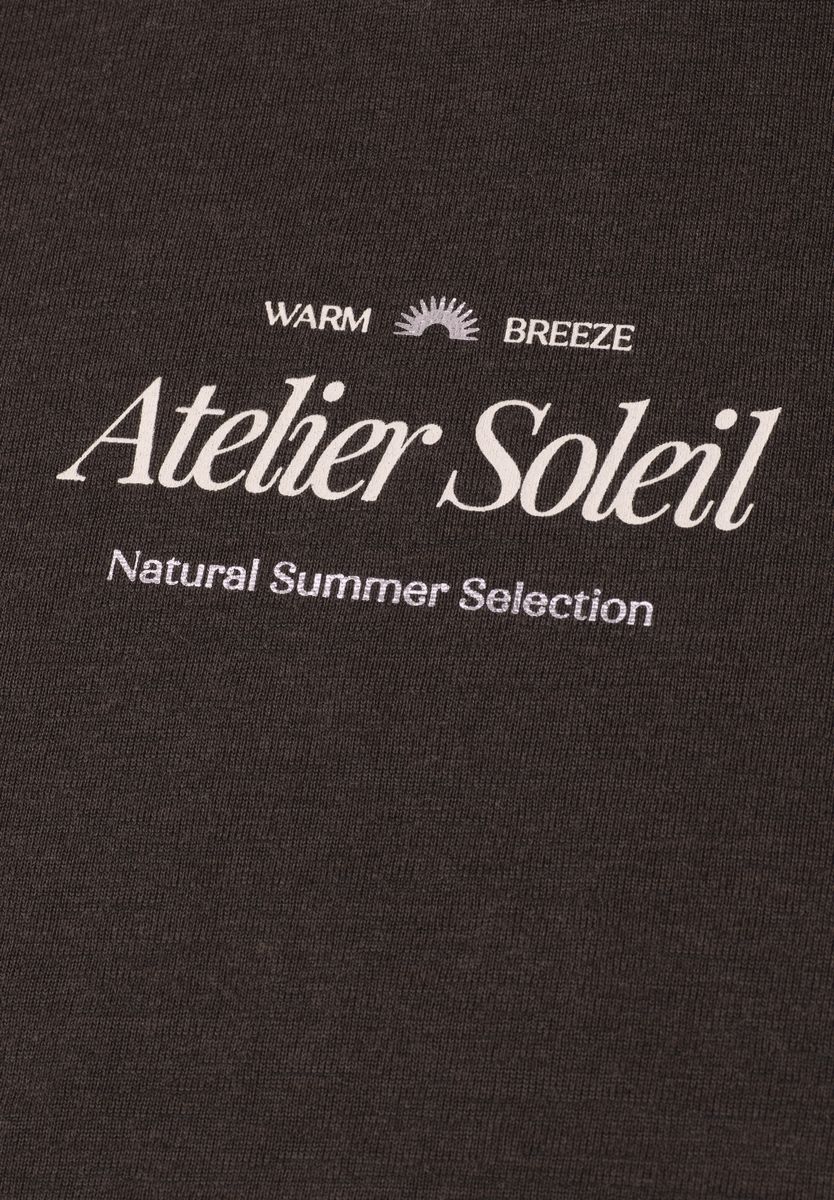 T-Shirt mit Rundhals und Wording
