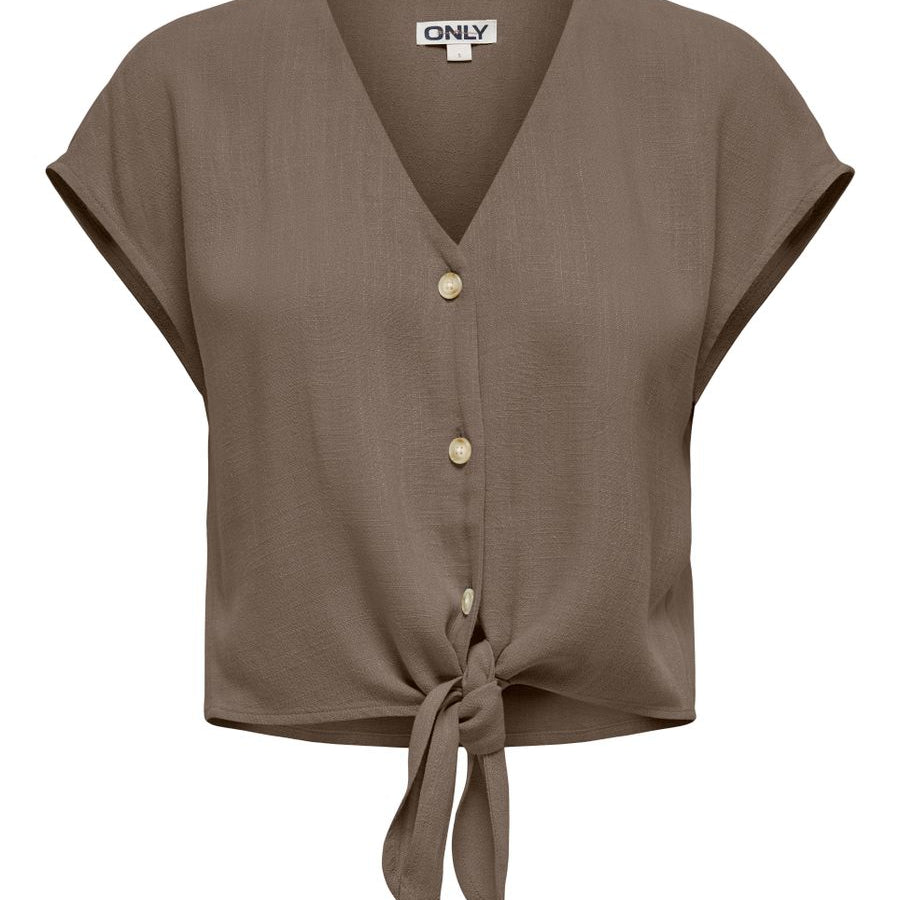 ONLSIESTA SS KNOT LIN BL SHIRT PNT
