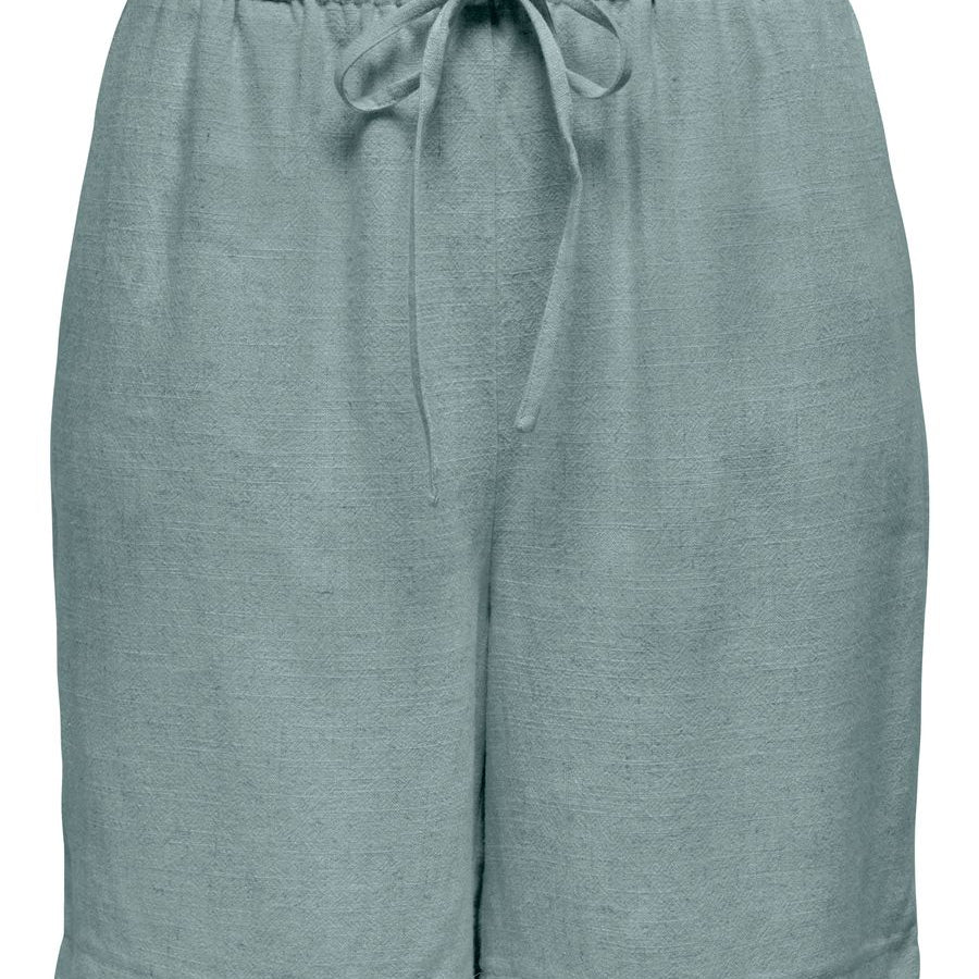 ONLSIESTA MW PULL-UP LIN BL SHORTS