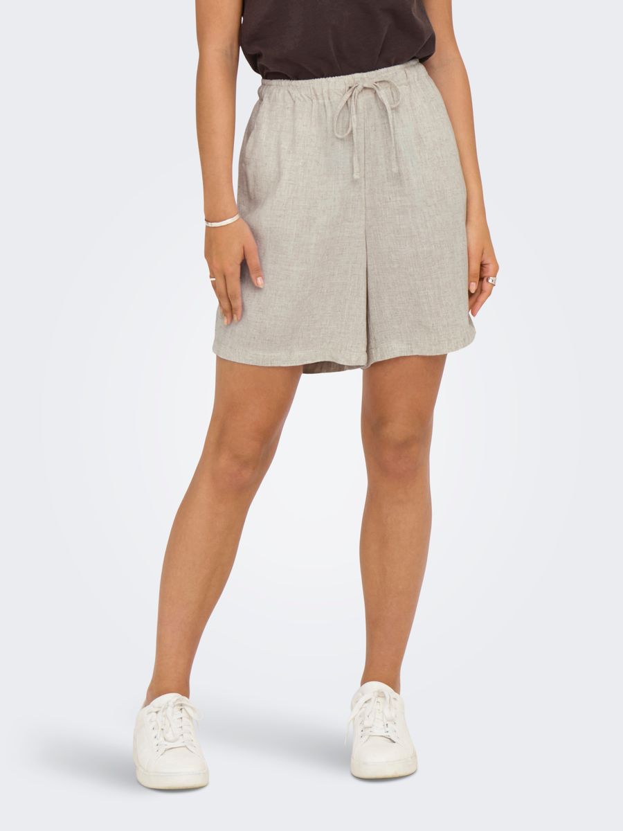 ONLSIESTA MW PULL-UP LIN BL SHORTS