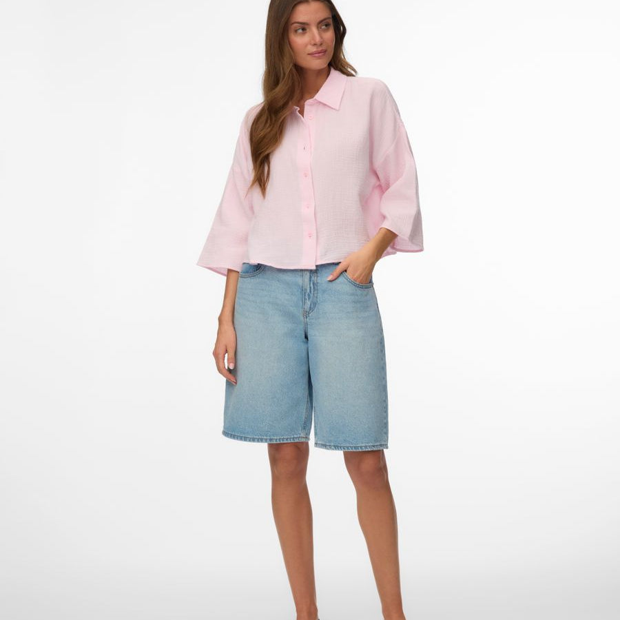 VMNATALI CROP SHIRT WVN NOOS