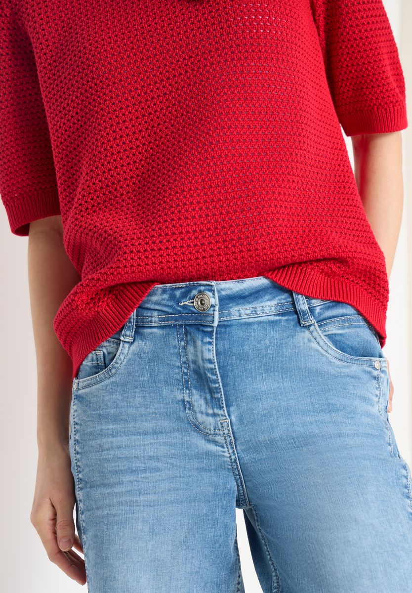 Kurzarm Pullover mit Struktur