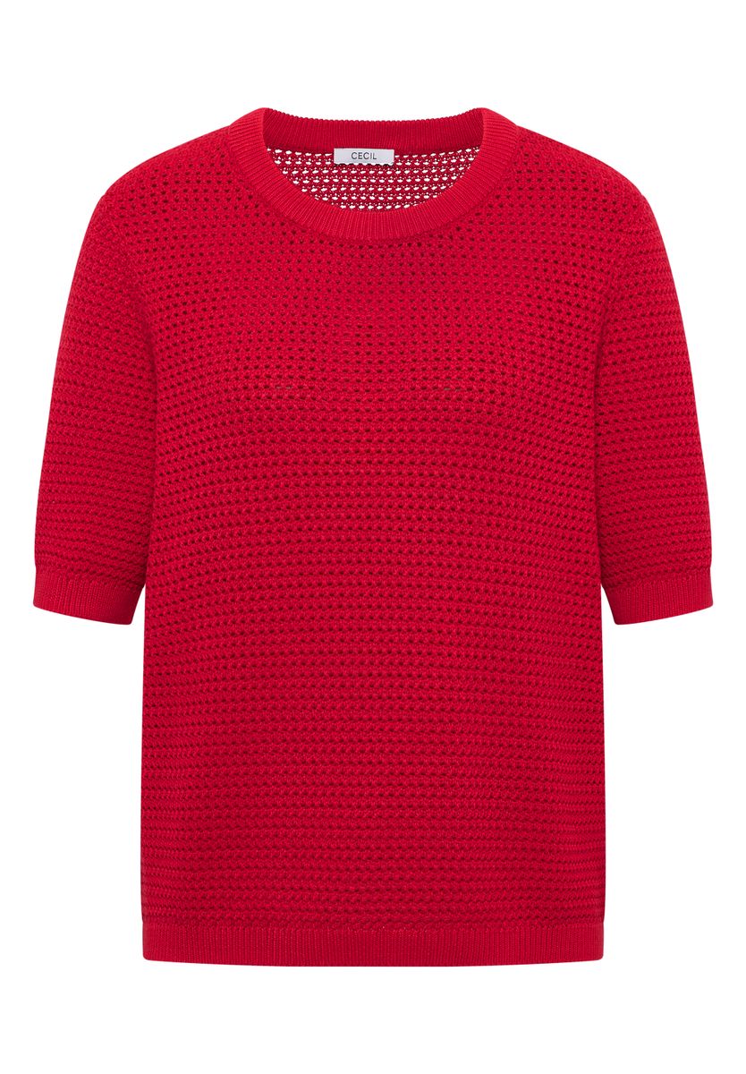 Kurzarm Pullover mit Struktur