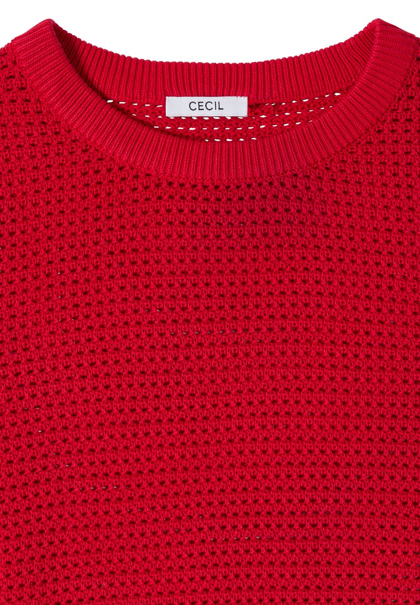 Kurzarm Pullover mit Struktur