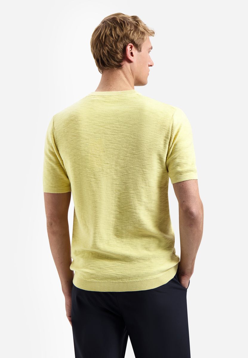 Pullover Short Sleeve Crew Neck Slub