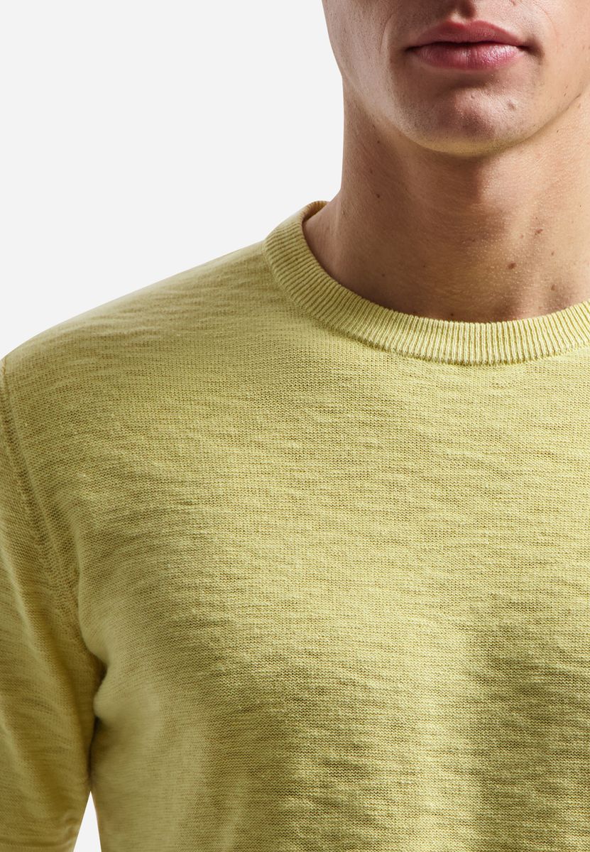 Pullover Short Sleeve Crew Neck Slub