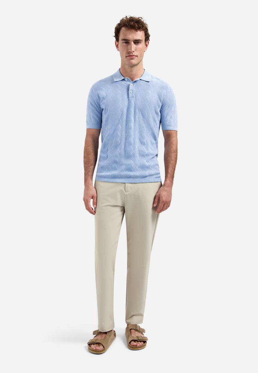 Pullover Short Sleeve Polo Relief