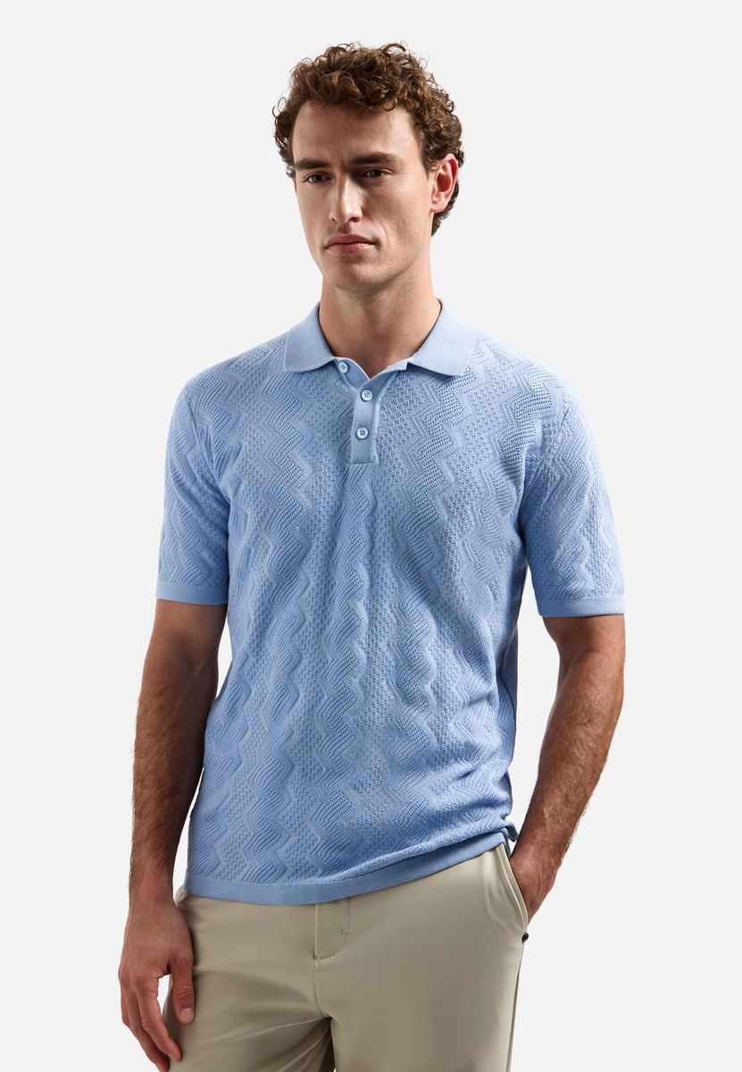 Pullover Short Sleeve Polo Relief